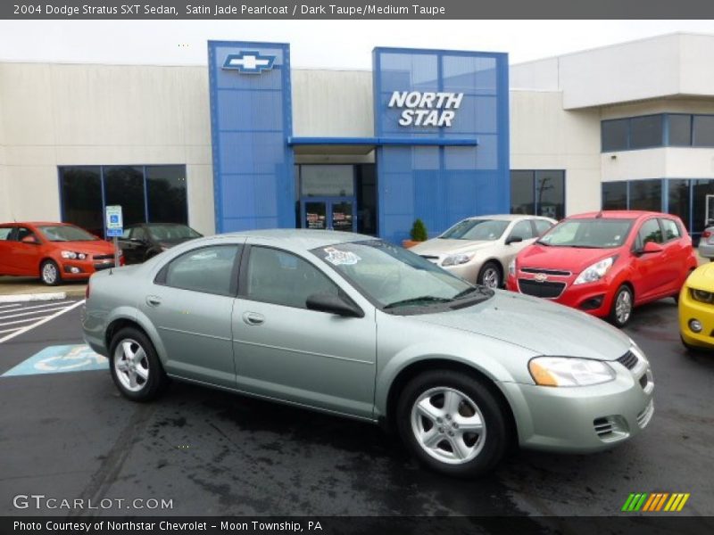 Satin Jade Pearlcoat / Dark Taupe/Medium Taupe 2004 Dodge Stratus SXT Sedan