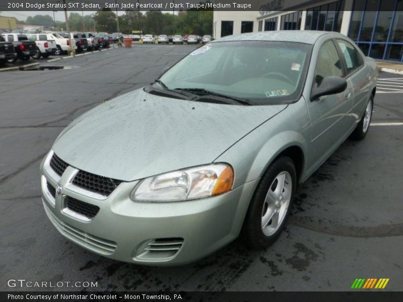 Satin Jade Pearlcoat / Dark Taupe/Medium Taupe 2004 Dodge Stratus SXT Sedan