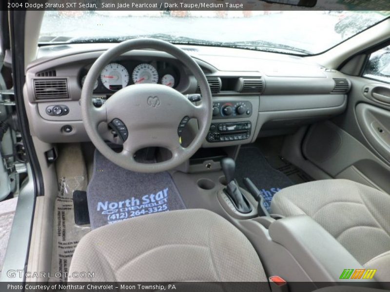 Satin Jade Pearlcoat / Dark Taupe/Medium Taupe 2004 Dodge Stratus SXT Sedan