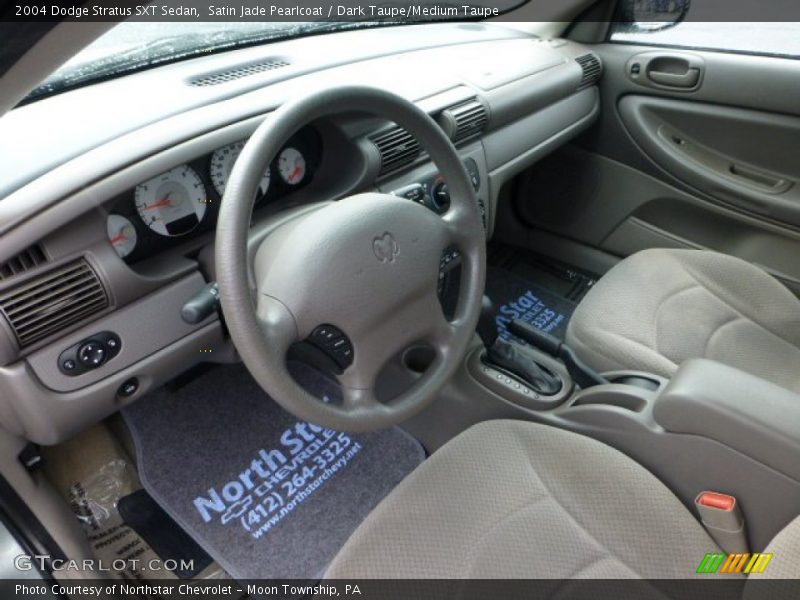 Satin Jade Pearlcoat / Dark Taupe/Medium Taupe 2004 Dodge Stratus SXT Sedan