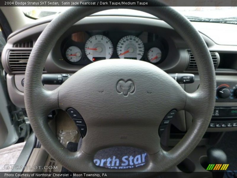Satin Jade Pearlcoat / Dark Taupe/Medium Taupe 2004 Dodge Stratus SXT Sedan