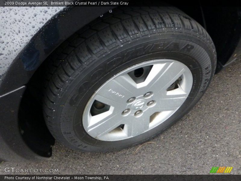 Brilliant Black Crystal Pearl / Dark Slate Gray 2009 Dodge Avenger SE