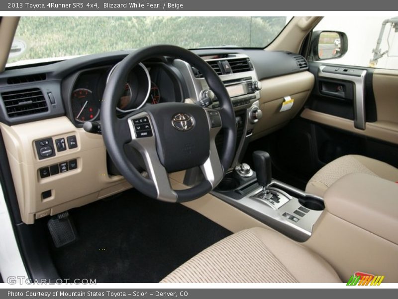 Blizzard White Pearl / Beige 2013 Toyota 4Runner SR5 4x4