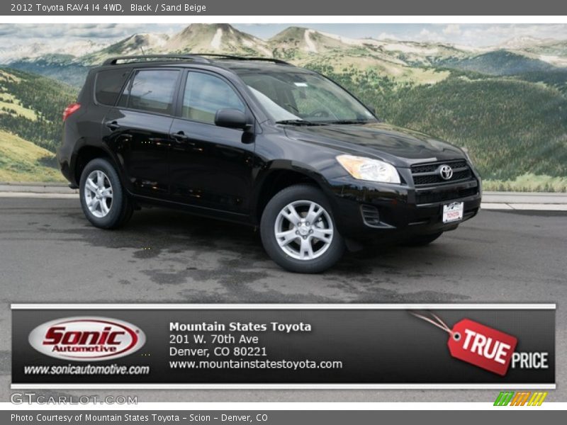 Black / Sand Beige 2012 Toyota RAV4 I4 4WD