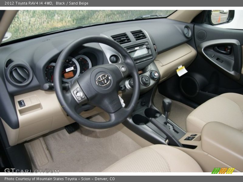 Black / Sand Beige 2012 Toyota RAV4 I4 4WD