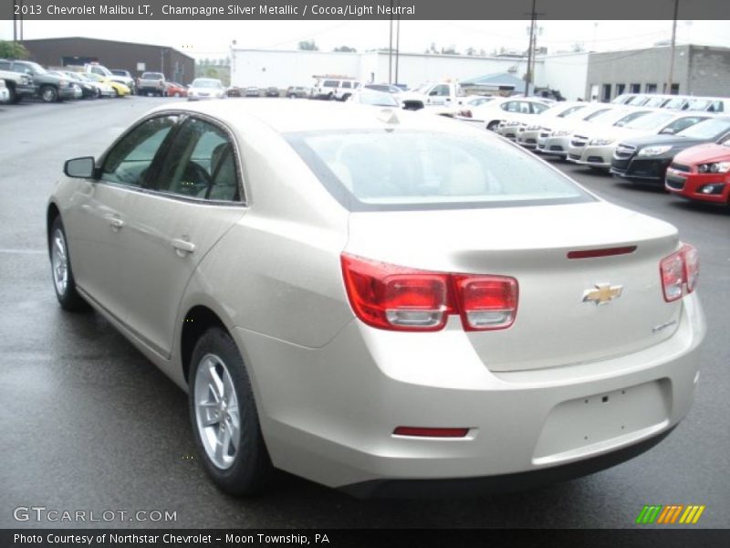 Champagne Silver Metallic / Cocoa/Light Neutral 2013 Chevrolet Malibu LT