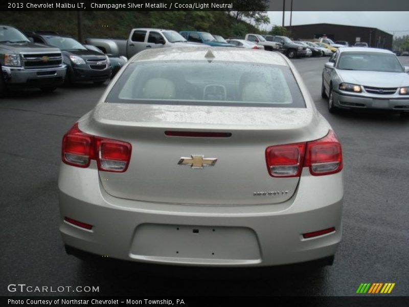Champagne Silver Metallic / Cocoa/Light Neutral 2013 Chevrolet Malibu LT