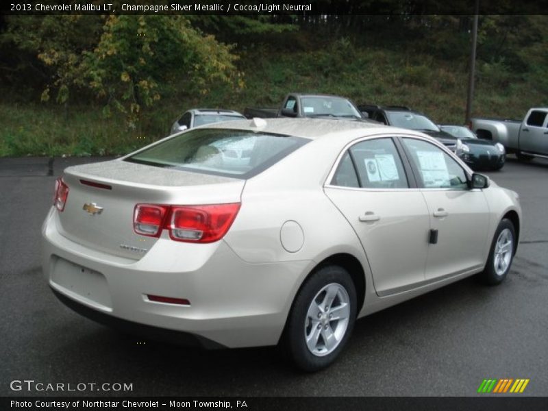 Champagne Silver Metallic / Cocoa/Light Neutral 2013 Chevrolet Malibu LT