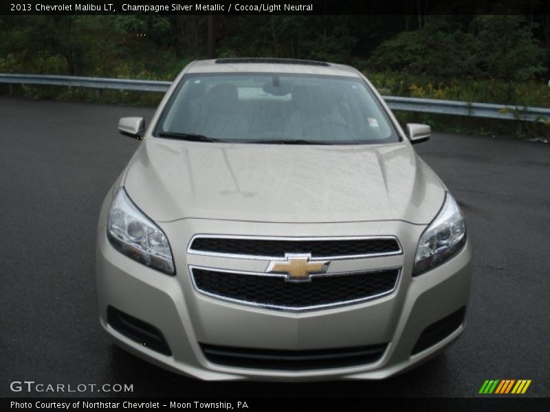 Champagne Silver Metallic / Cocoa/Light Neutral 2013 Chevrolet Malibu LT