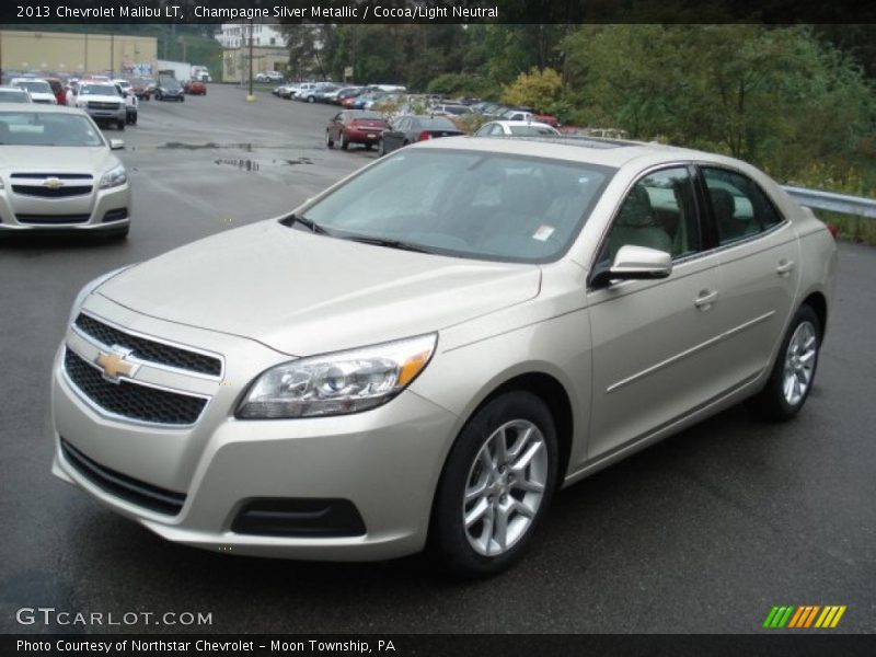 Champagne Silver Metallic / Cocoa/Light Neutral 2013 Chevrolet Malibu LT