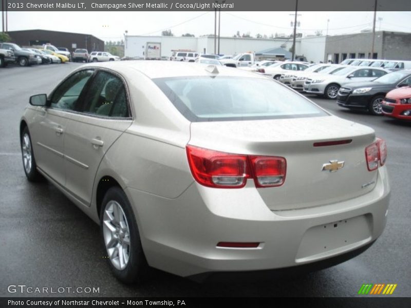 Champagne Silver Metallic / Cocoa/Light Neutral 2013 Chevrolet Malibu LT