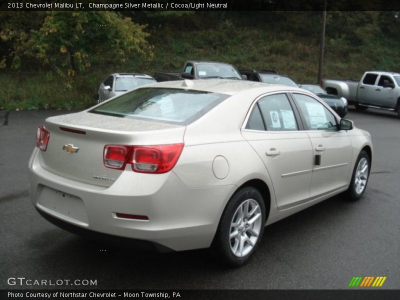 Champagne Silver Metallic / Cocoa/Light Neutral 2013 Chevrolet Malibu LT