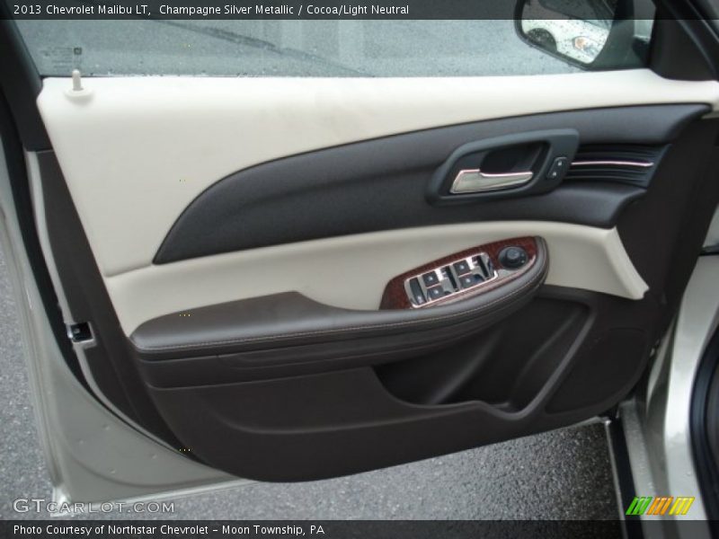 Champagne Silver Metallic / Cocoa/Light Neutral 2013 Chevrolet Malibu LT