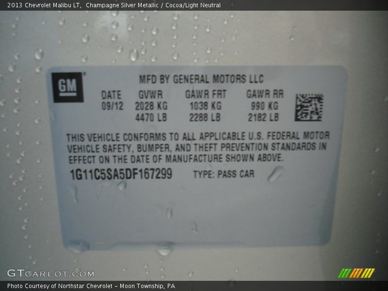 Champagne Silver Metallic / Cocoa/Light Neutral 2013 Chevrolet Malibu LT