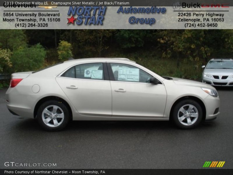 Champagne Silver Metallic / Jet Black/Titanium 2013 Chevrolet Malibu LS