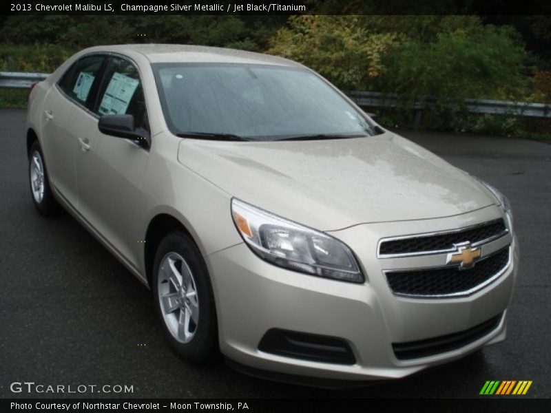 Champagne Silver Metallic / Jet Black/Titanium 2013 Chevrolet Malibu LS