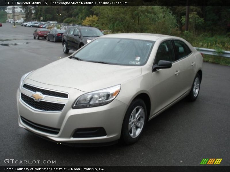 Champagne Silver Metallic / Jet Black/Titanium 2013 Chevrolet Malibu LS
