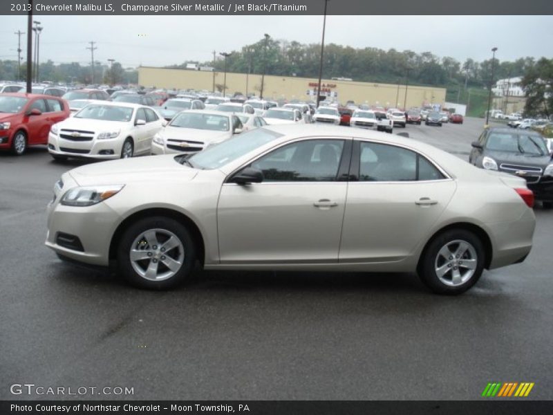 Champagne Silver Metallic / Jet Black/Titanium 2013 Chevrolet Malibu LS