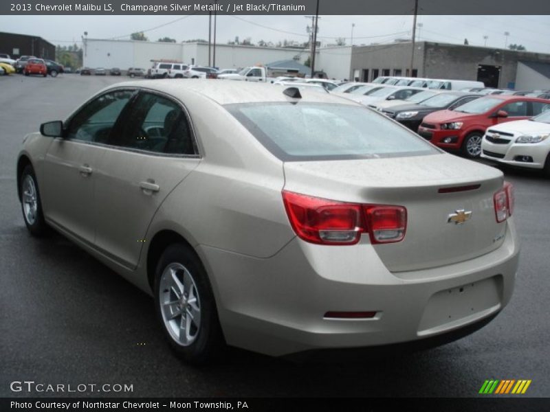 Champagne Silver Metallic / Jet Black/Titanium 2013 Chevrolet Malibu LS
