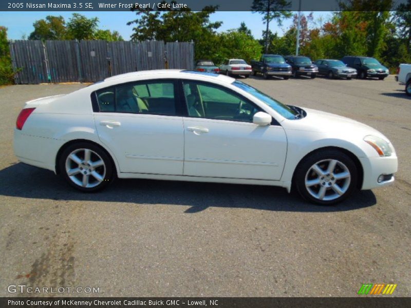 Winter Frost Pearl / Cafe Latte 2005 Nissan Maxima 3.5 SE