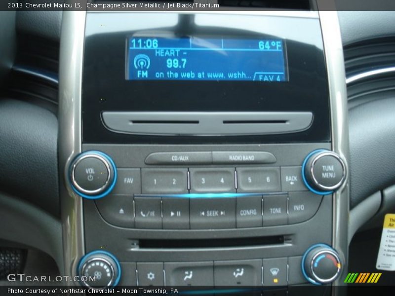 Champagne Silver Metallic / Jet Black/Titanium 2013 Chevrolet Malibu LS