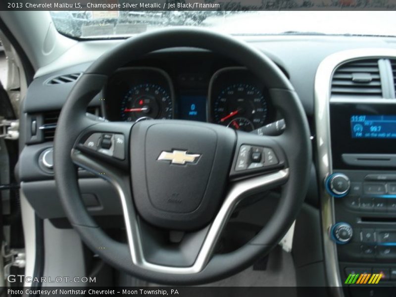 Champagne Silver Metallic / Jet Black/Titanium 2013 Chevrolet Malibu LS
