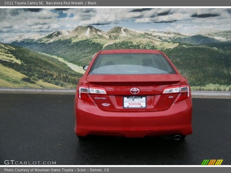 Barcelona Red Metallic / Black 2012 Toyota Camry SE