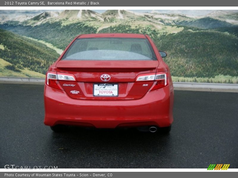 Barcelona Red Metallic / Black 2012 Toyota Camry SE