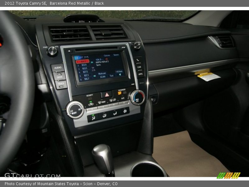 Barcelona Red Metallic / Black 2012 Toyota Camry SE