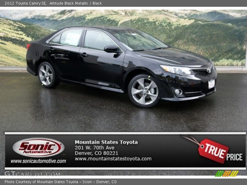 Attitude Black Metallic / Black 2012 Toyota Camry SE
