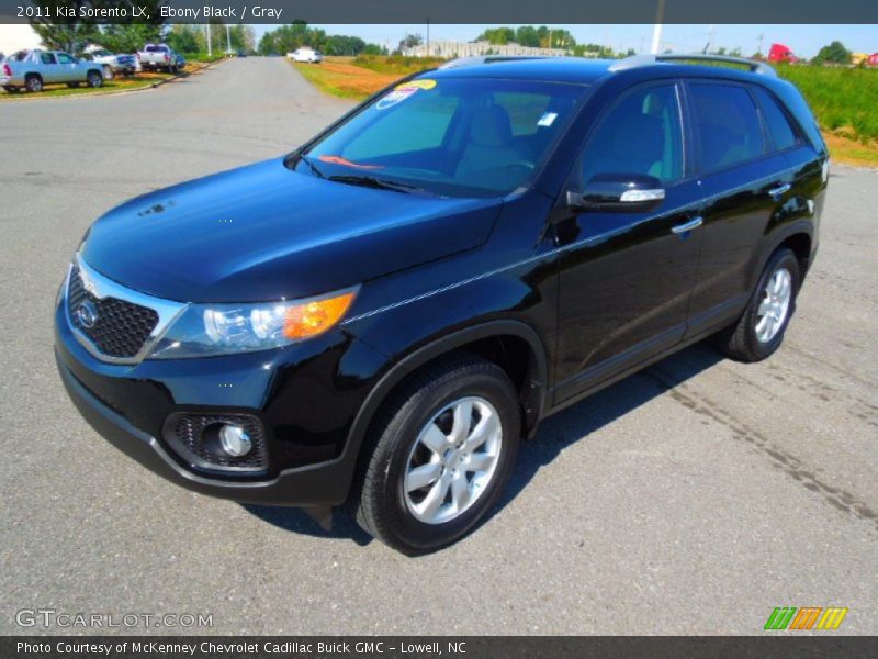 Ebony Black / Gray 2011 Kia Sorento LX