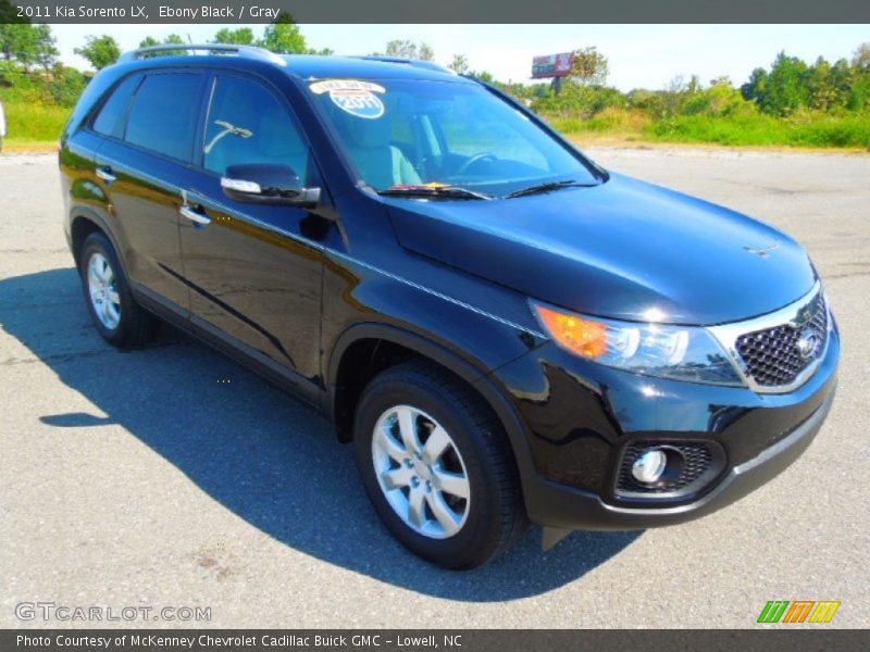 Ebony Black / Gray 2011 Kia Sorento LX