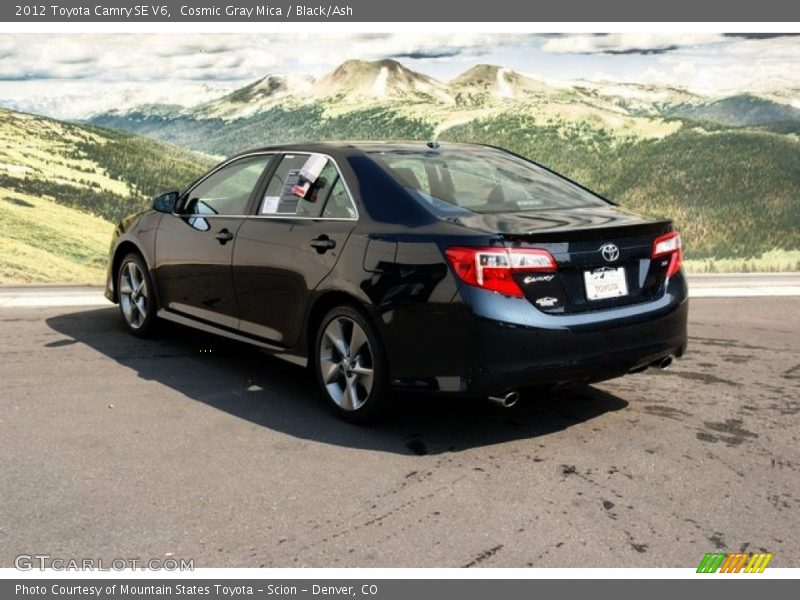 Cosmic Gray Mica / Black/Ash 2012 Toyota Camry SE V6