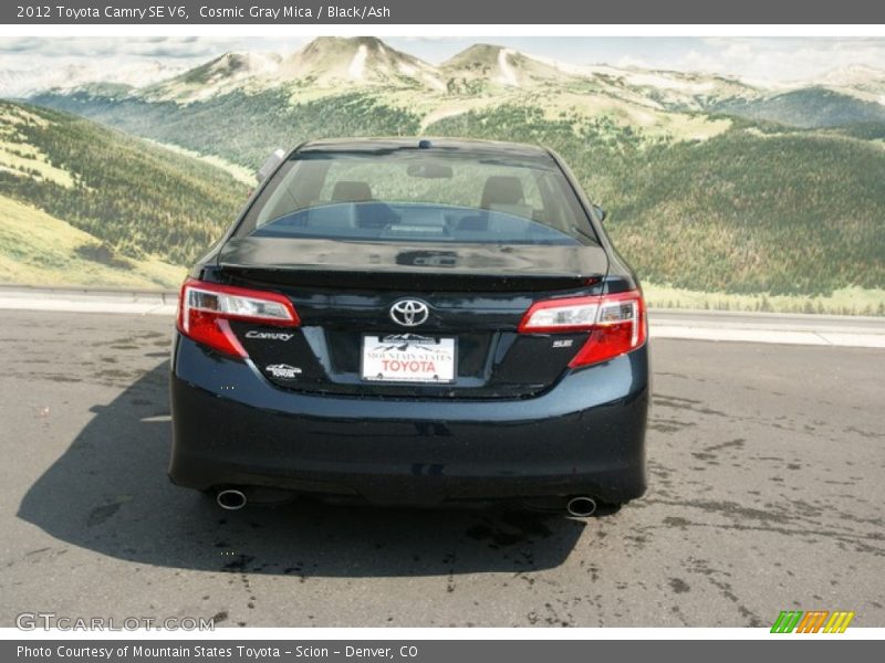 Cosmic Gray Mica / Black/Ash 2012 Toyota Camry SE V6