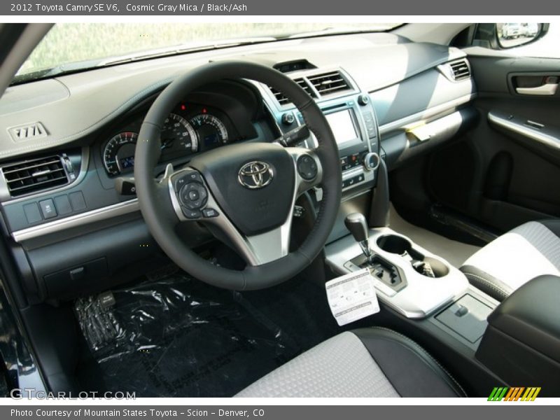 Cosmic Gray Mica / Black/Ash 2012 Toyota Camry SE V6