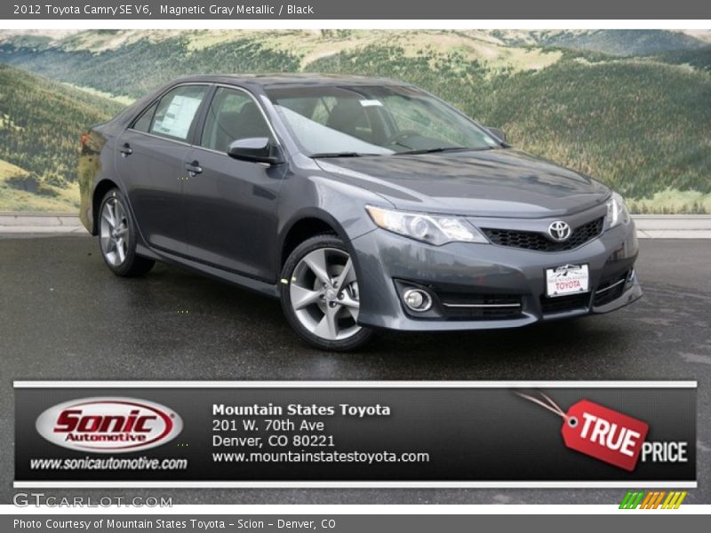Magnetic Gray Metallic / Black 2012 Toyota Camry SE V6