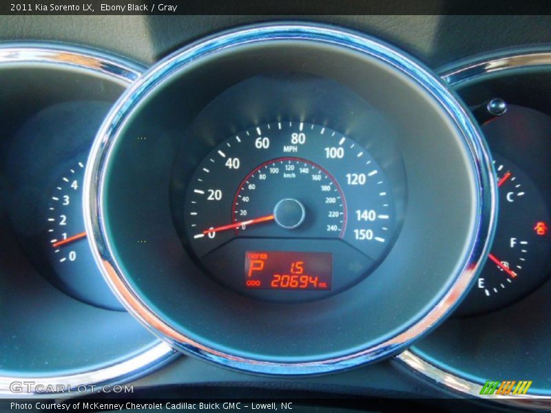 Ebony Black / Gray 2011 Kia Sorento LX