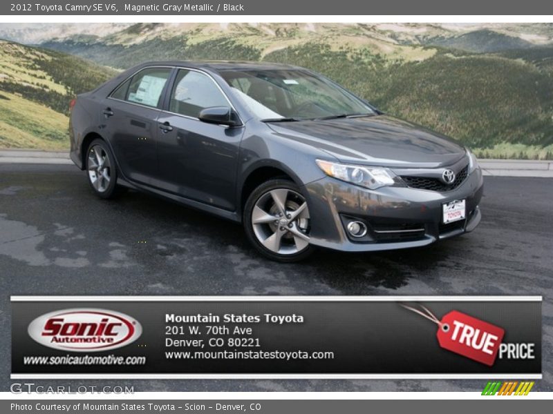 Magnetic Gray Metallic / Black 2012 Toyota Camry SE V6