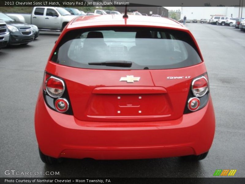 Victory Red / Jet Black/Dark Titanium 2013 Chevrolet Sonic LT Hatch