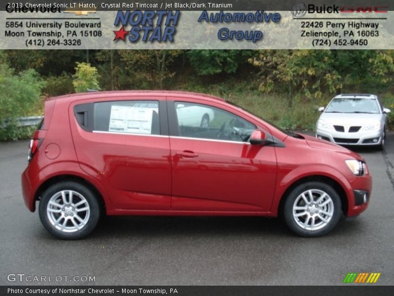 Crystal Red Tintcoat / Jet Black/Dark Titanium 2013 Chevrolet Sonic LT Hatch