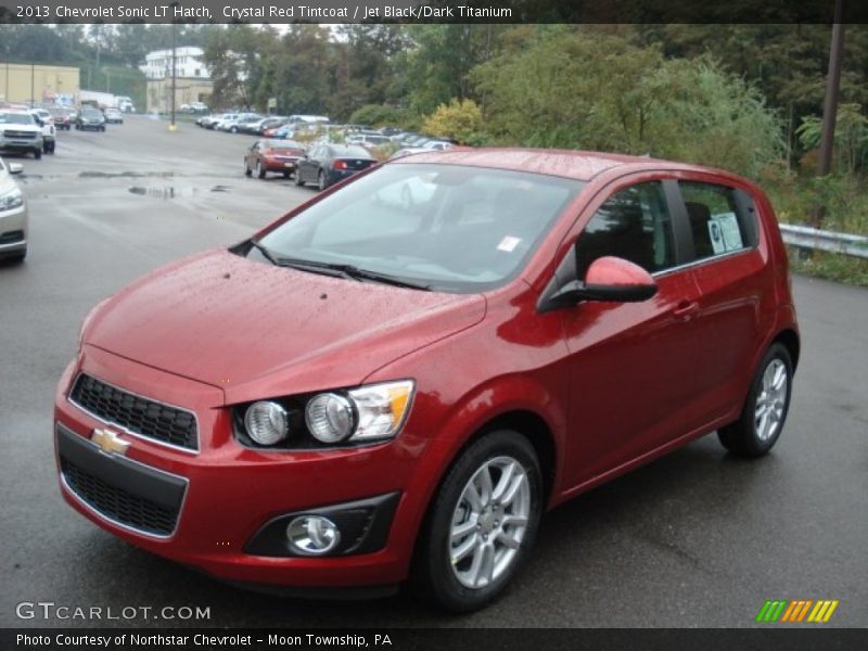 Crystal Red Tintcoat / Jet Black/Dark Titanium 2013 Chevrolet Sonic LT Hatch