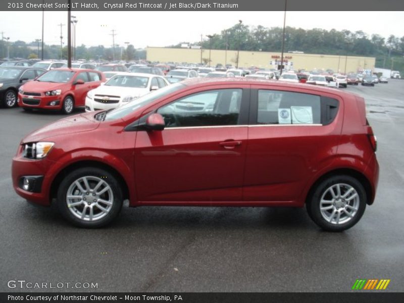 Crystal Red Tintcoat / Jet Black/Dark Titanium 2013 Chevrolet Sonic LT Hatch