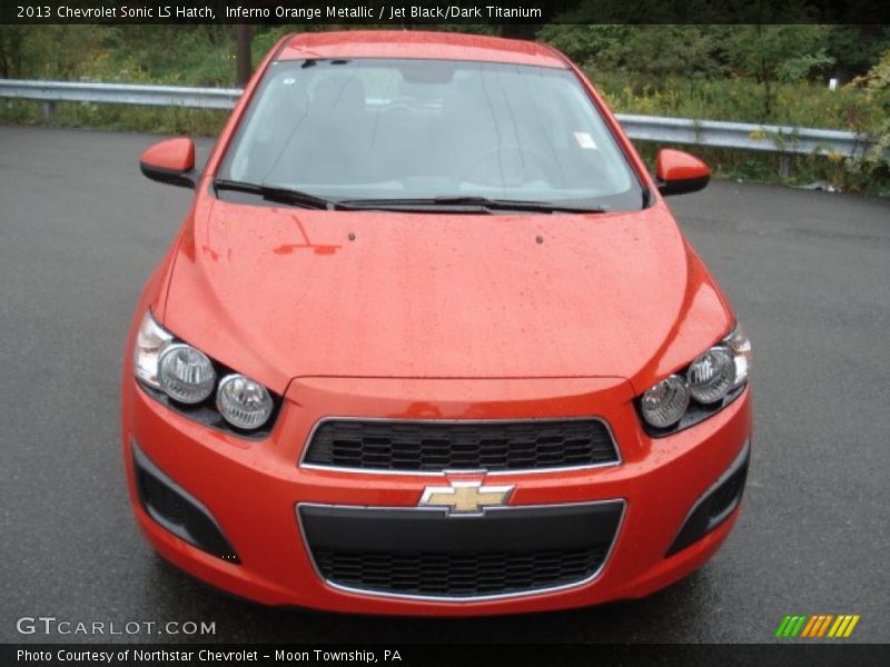Inferno Orange Metallic / Jet Black/Dark Titanium 2013 Chevrolet Sonic LS Hatch