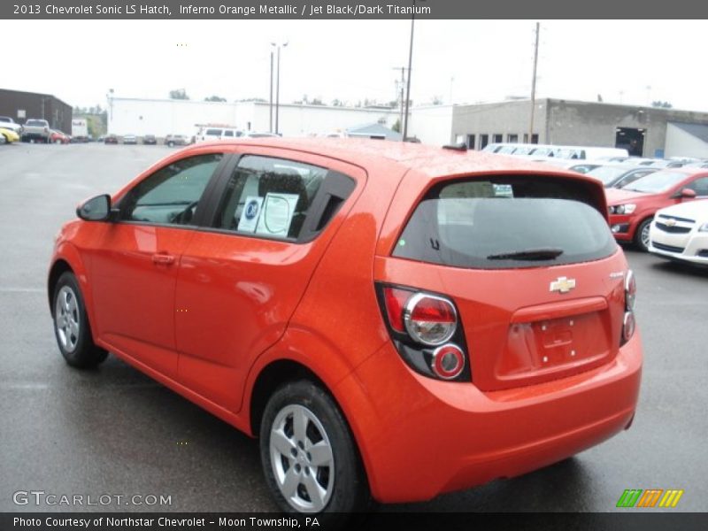 Inferno Orange Metallic / Jet Black/Dark Titanium 2013 Chevrolet Sonic LS Hatch