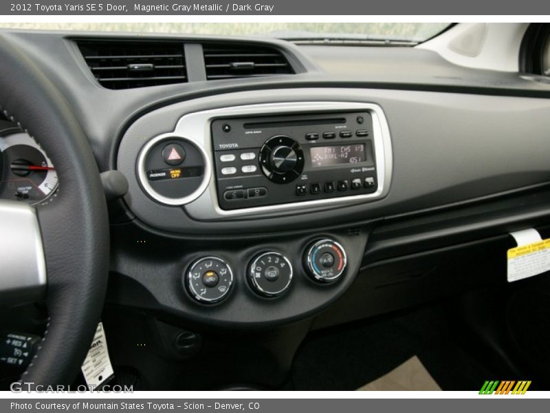 Magnetic Gray Metallic / Dark Gray 2012 Toyota Yaris SE 5 Door