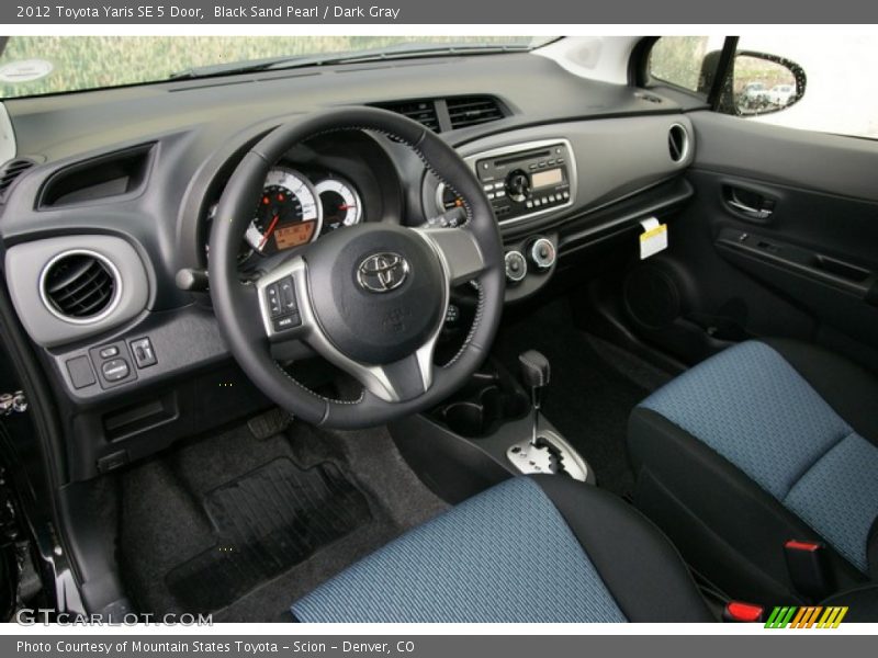 Black Sand Pearl / Dark Gray 2012 Toyota Yaris SE 5 Door