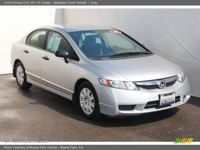 Alabaster Silver Metallic / Gray 2009 Honda Civic DX-VP Sedan