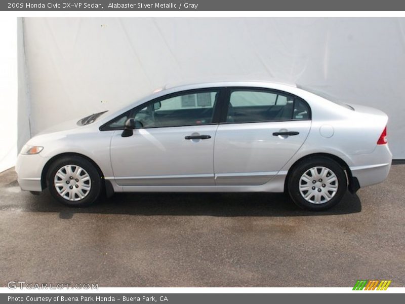 Alabaster Silver Metallic / Gray 2009 Honda Civic DX-VP Sedan