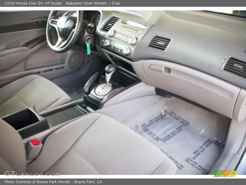 Alabaster Silver Metallic / Gray 2009 Honda Civic DX-VP Sedan
