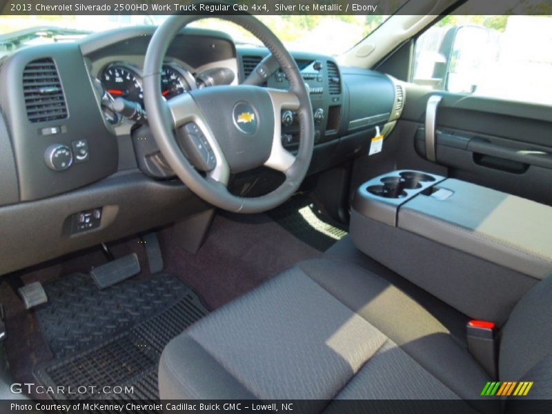 Ebony Interior - 2013 Silverado 2500HD Work Truck Regular Cab 4x4 